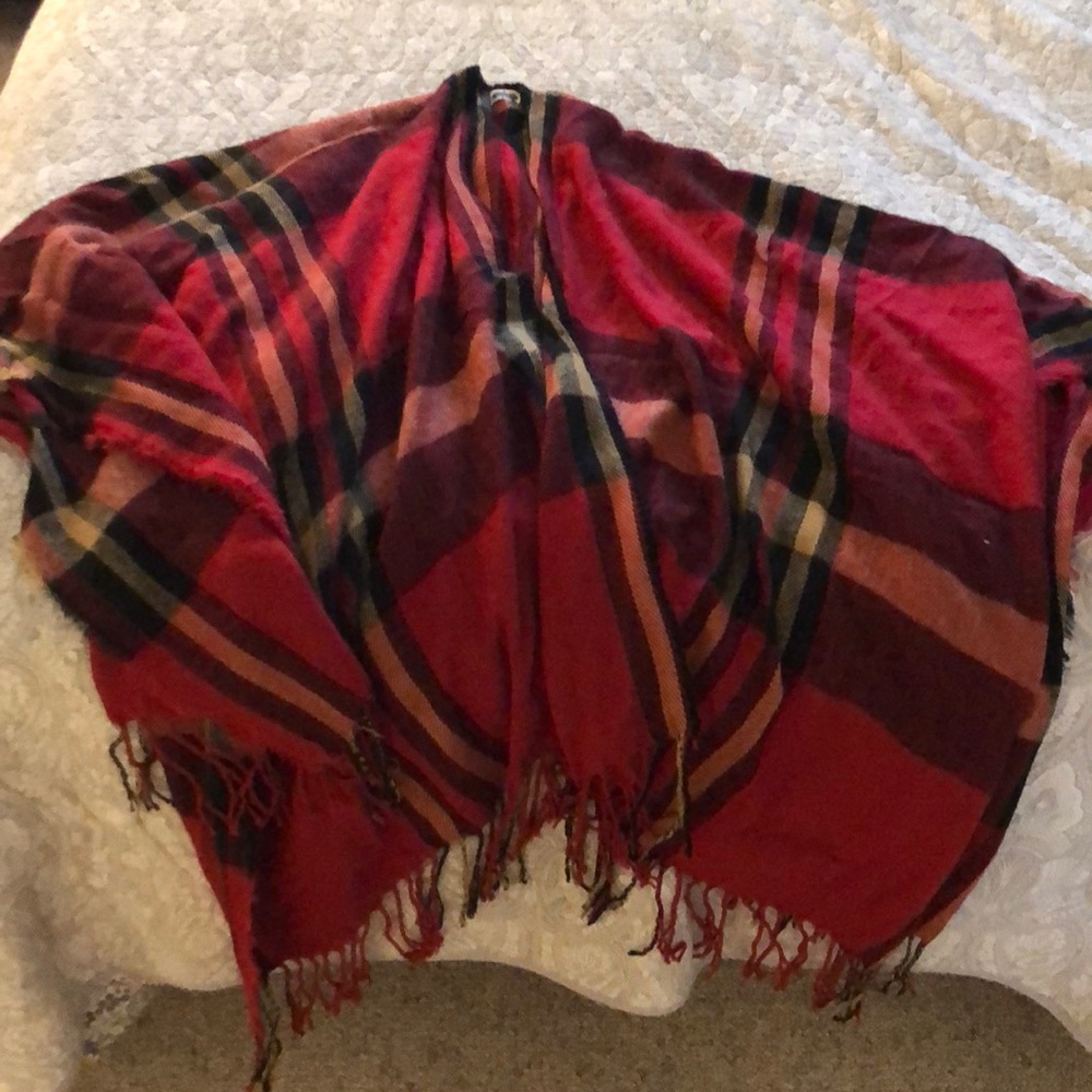 Plaid Poncho